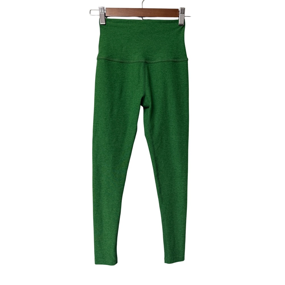 Beyond Yoga Spacedye Capri Leggings Womens XS Green Athleisure Activewear Casual